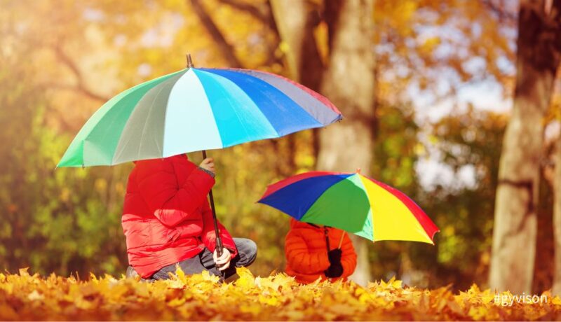 修理して使う傘　子育て